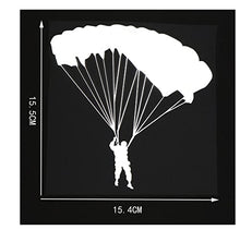 Load image into Gallery viewer, MDGCYDR Car Stickers Funny 15.415.5Cm Fun Car Stickers Extreme Sport Skydiving Vinyl Decal Parachute Black / Silver
