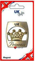 I LUV LTD UK Princess Crown Matt Magnet