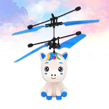 Load image into Gallery viewer, TOYANDONA Flying Mini Drone Animal Design Gesture Induction Aircraft Toy USB Charging Body Induction Toy for Kids Children Easy Indoor Small UFO Flying(Blue)
