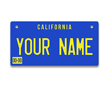 Load image into Gallery viewer, BRGiftShop Personalized Custom Name California 1970s State 3x6 inches Bicycle Bike Stroller Children&#39;s Toy Car License Plate Tag
