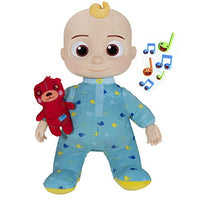 CoComelon Official Musical Bedtime JJ Doll, Soft Plush Body  Press Tummy and JJ sings clips from Yes, Yes, Bedtime Song,  Includes Feature Plush and Small Pillow Plush Teddy Bear  Toys for Babies