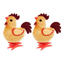 Load image into Gallery viewer, PRETYZOOM 2pcs Easter Chicken Toy Rooster Clockwork Toy Plush Wind Up Chicken Animal Toy Gift Novelty Toys Party Favors for Boys Girls Kids Toddlers
