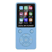 Load image into Gallery viewer, Portable MP3 MP4 Music Player,Mini Bluetooth Ultra-Thin Radio/Recording/Video/E-Book Student Music Player with Eight-Diagram Tactics Button,Support 32G Memory Card(Blue)
