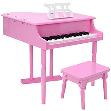 Load image into Gallery viewer, Goplus Classical Kids Piano, 30 Keys Wood Toy Grand Piano w/ Bench, Musical Instrument Toy, Great Gift for Girls and Boys (Pink)
