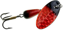 Load image into Gallery viewer, Panther Martin FishSeeUV Hammered Ultraviolet Spinning Lure, 1/4 oz, Sal/Black
