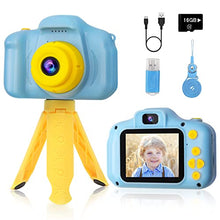 Load image into Gallery viewer, Rindol Toys for 4-9 Year Old Boys,Kids Selfie Camera Compact for Child Little Hands, Smooth Shape Toddler Camera,Best Birthday Gifts for 4 5 6 7 8 9 Year Old Boys with 16GB Memory Card
