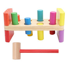 Load image into Gallery viewer, Toyvian Wooden Hammering Pounding Toy with Mallet Kids Whack-a-mole Toy Tapping Toy Montessori Percussion Toy for Kids Learning Fine Motor Skills Toys
