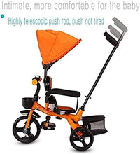 Load image into Gallery viewer, Tricycle Children Toddler Tricycle Kids Tricycle Children Stair Baby Cart Like, Safety Sheet, Storage Basket, Foot Pedal
