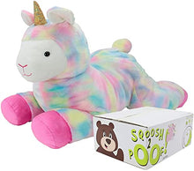 Load image into Gallery viewer, Animal Adventure - Sqoosh2Poof - Jumbo Plush Character Compressed Inside Small Box - 44&quot; Llamacorn
