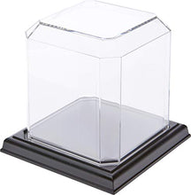 Load image into Gallery viewer, Pioneer Plastics Clear Acrylic Softball Display Case with Base, 4&quot; W x 4&quot; D x 4.125&quot; H

