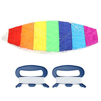 Rainbow Color Stunt Power Flying Kite Sport Kite Kids Indoor Outdoor Friends Family Boys Girls(1.4 Meters)