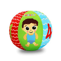 NUOBESTY Baby Soft Stuffed Ball Toy with Figures Hand Grasping Ball Math Educational Ball Toy with Bell Preschool Learining Toys for Toddler Infant Newborn Indoor Outdoor Play Gifts
