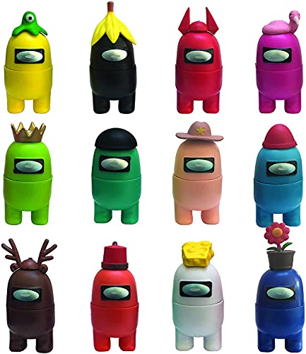 FATIZONE 12Pcs PVC Toys Action Figures Set - Mini Game Figures Desk Character Model Toys, Cake Decorations Impostor
