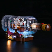 Load image into Gallery viewer, BRIKSMAX Led Lighting Kit for Ship in a Bottle - Compatible with Lego 21313 92177 Building Blocks Model- Upgraded Version with Remote Control - Not Include The Lego Set (Remote-Control Version)

