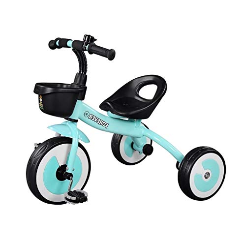 Portable Tricycle Indoor and Outdoor Children's Bicycle 1-6 Years Old Baby Riding Toy Multifunctional 3 Colors Can Be Used As Gifts (Color : Green)