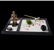 Load image into Gallery viewer, MEIMESH Zen Sand Garden Zen Garden for Desk Zen Sandbox Ornament for Home Office Living Room
