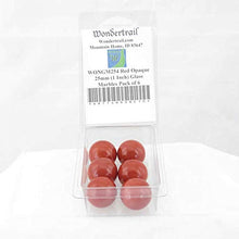 Load image into Gallery viewer, Red Opaque 25mm (1 Inch) Glass Marbles Pack of 6 Wondertrail
