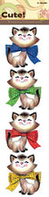 Load image into Gallery viewer, &quot;Cute!&quot; Cats with Bows Stickers
