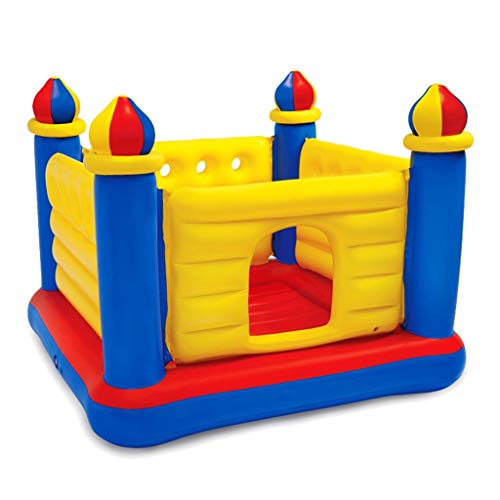 Inflatable Bounce House,Outdoor Indoor Bounce House Slide Heavy Duty Blower for Kids Extra Thick PVC Material Castle Bouncer Slide Large Jump Play Area (Color : Yellow, Size : 175175135cm)