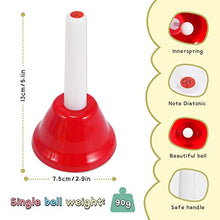 Load image into Gallery viewer, Hand Bells, 8 Note Musical Handbells Set with 10 Songbook Musical Toy Percussion Instrument for Toddlers Children Kids for Children&#39;s Day Family Activity School and Church (Classic Edition)
