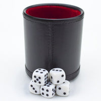 Brybelly GDIC-303 Felt Lined Professional Dice Cup with 5 Dice