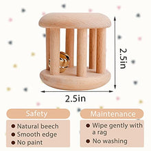 Load image into Gallery viewer, Promise Babe Infant Gym Organic Wooden Rattle Wooden Bells Rattles Nursing Shower Gifts Waldorf Toys
