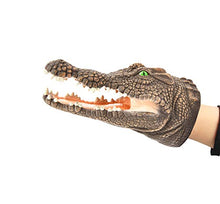 Load image into Gallery viewer, Soft Rubber Crocodile Hand Puppet Realistic Latex Animal Crocodile Head Open Movable Mouth Suitable for Educational Props Collection Christmas Birthday Party Gifts
