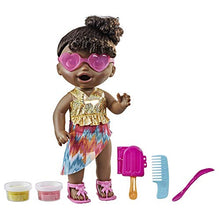 Load image into Gallery viewer, Baby Alive Sunshine Snacks Doll, Eats and Poops, Summer-Themed Waterplay Baby Doll, Ice Pop Mold, Toy for Kids Ages 3 and Up, Black Hair
