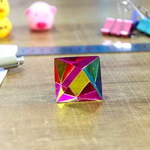 Load image into Gallery viewer, ZhuoChiMall Color Orthoctahedron, 40mm (1.57 inch) Regular Octahedron Prism for Home or Office dcor, STEM/STEAM Desktop Toys Easter Basket Stuffer for Kids
