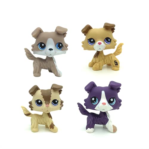 QYXM 4Pcs LPS Pet Shop,Q House Collect,LPS Pet Shop Cartoon Animal Cat Dog Figures Collection,for Kids Gift,#67+1676+2210+2452