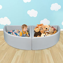 Load image into Gallery viewer, UHAPPYEE Ball Pit Grey ,Sector Foam Ball Pits for Toddlers,Ball Pit Pool Playpen Foldable &amp; Portable Soft Ball Pool 35.4x 11.8
