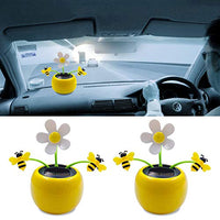 BARMI Creative Plastic Solar Power Flower Car Ornament Flip Flap Pot Swing Kids Toy,Perfect Child Intellectual Toy Gift Set