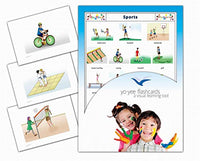 Yo-Yee Flash Cards - Sports and Actions Picture Cards - English Vocabulary Cards for Toddlers, Kids and Children - Including Teaching Activities and Game Ideas