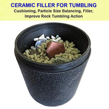 Load image into Gallery viewer, Polly Plastics Rock Tumbling Ceramic Filler Media (Large Cylinder Size) Non-Abrasive Ceramic Pellets for All Type Tumblers (3 lbs)
