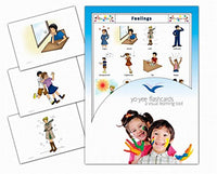 Yo-Yee Flash Cards - Feelings and Emotional Flashcards for Preschoolers and Toddlers - Set Includes Teaching Activities and More