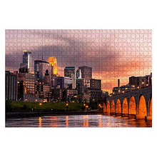 Load image into Gallery viewer, Wooden Puzzle 1000 Pieces Minneapolis Minnesota Skylines and Pictures Jigsaw Puzzles for Children or Adults Educational Toys Decompression Game
