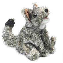 Load image into Gallery viewer, Folkmanis Small Coyote Hand Puppet, Gray; White; Black
