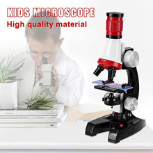 Load image into Gallery viewer, Kuuleyn Kids Beginner Microscope Educational Toy Plastic Home School Science Teaching Biological Monocular Microscope Kit for Boys Girls Students Accessory Set
