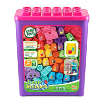 LeapFrog LeapBuilders 81-Piece Jumbo Blocks Box, Pink
