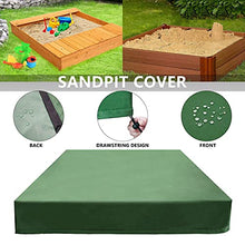 Load image into Gallery viewer, Naysku Sandbox Cover with Drawstring, Square Dustproof Protection Beach Sandbox Canopy, Waterproof Sandpit Pool Cover, Oxford Cloth Portable Foldable Protection Sandpit Cover
