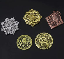 Load image into Gallery viewer, Brokkr &amp; Eitri Fantasy Coin | Cthulhu Lovecraft Mythos Necronomicon Horror Demon | Vintage Metal Coin (Gold Detectives)
