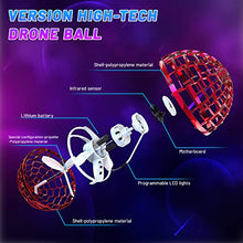 Load image into Gallery viewer, Flying Toy,Magic Nebula Soaring Orb Toy,Rotating Light Flying Toys,Mini Drone Flying Toy,Built-in LED Flying Space Orb,Spinner Flying Orb Ball,Soaring Nebula Fly Orb Toy Birthday Gift for Kids(Red)
