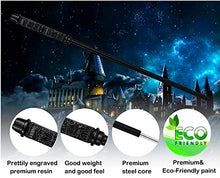 Load image into Gallery viewer, PEIYU Wizard Wand and Witches Magic Wand Cosplay Wand with Steel Core Costume Accessories for Christmas Halloween Birthday Party Favors with Necklace and Gift Box(Black)
