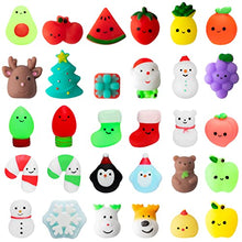 Load image into Gallery viewer, MALLMALL6 30Pcs Christmas Mochi Squeeze Toys for Kids Party Favors, Kawaii Animal Fruit Squeeze Stress Relief Toys for Christmas Decoration Treat Bags Gifts, Birthday Gifts, Goodie Bag
