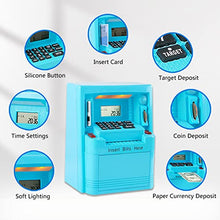 Load image into Gallery viewer, EOBTAIN ATM Piggy Bank for Real Money ATM Savings Bank for Adults Kids Personal ATM Machine Blue Mini ATM Toy Small ATM Saving Bank Electronic ATM Cash Coins Home ATM Safe
