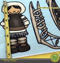 Load image into Gallery viewer, Playtime Felts Life of The Inuit People Story Set for Flannel Board - Uncut
