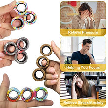 Load image into Gallery viewer, MBOUTrising 12Pcs Magnetic Ring Fidget Toys Set, Graffiti Camo Fingers Magnet Rings, ADHD Stress Relief Magical Spinner Toys for Training Relieves Autism Anxiety, Great Gift for Adults Teens Kids
