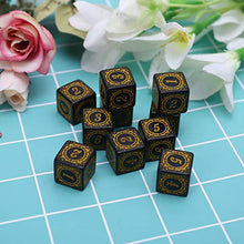 Load image into Gallery viewer, Kamonda 10pieces D6 Polyhedral Dice Square Edged Numbers 6 Sided Dices Beads Table Board Polyhedral Dices Yellow
