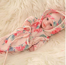 Load image into Gallery viewer, Alician 10 Inch Simulation Doll Durable Vinyl Reborn Doll Baby Toy QW-09 Big Flower Nightgown Winking Girl
