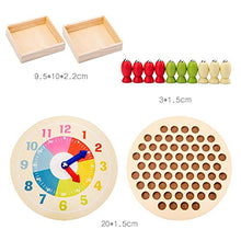 Load image into Gallery viewer, NarutoSak 3 in 1 Magnetic Toy Set,Kids 3 in 1 Magnetic Clock Fishing Clip Beads Training Puzzle Game Education Toy Multicolor
